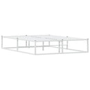sengeramme uden madras 140x200 cm metal hvid