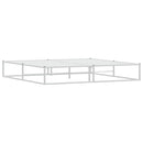 sengeramme uden madras 200x200 cm metal hvid