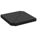 parasolvægtplader 2 stk. granit 14 kg trekantet sort