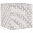 opbevaringskasser 4 stk. 32x32x32 cm foldbare stof cremefarvet