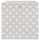 opbevaringskasser 4 stk. 32x32x32 cm foldbare stof cremefarvet