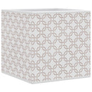 opbevaringskasser 4 stk. 32x32x32 cm foldbare stof cremefarvet