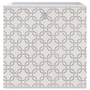 opbevaringskasser 10 stk. 32x32x32 cm foldbare stof cremefarvet