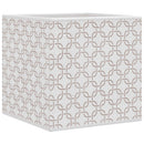 opbevaringskasser 10 stk. 32x32x32 cm foldbare stof cremefarvet