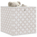 opbevaringskasser 10 stk. 32x32x32 cm foldbare stof cremefarvet
