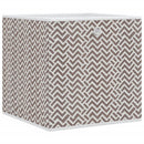 opbevaringskasser 4 stk. 32x32x32 cm foldbare stof brun