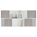opbevaringskasser 4 stk. 32x32x32 cm foldbare stof brun