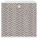 opbevaringskasser 4 stk. 32x32x32 cm foldbare stof brun