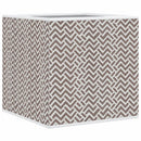 opbevaringskasser 4 stk. 32x32x32 cm foldbare stof brun
