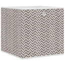 opbevaringskasser 10 stk. 32x32x32 cm foldbare stof brun