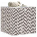opbevaringskasser 10 stk. 32x32x32 cm foldbare stof brun
