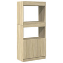 højskab 63x33x140 cm konstrueret træ sonoma-eg