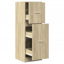 udtræksskab 40x41x118 cm konstrueret træ sonoma-eg