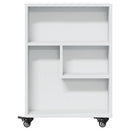 smal opbevaringsvogn 48x13x68 cm konstrueret træ hvid