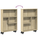 smal opbevaringsvogn Sonoma eg 48x13x68 cm konstrueret træ
