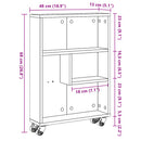 smal opbevaringsvogn Sonoma eg 48x13x68 cm konstrueret træ
