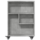 smal opbevaringsvogn 48x13x68 cm konstrueret træ betongrå