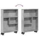 smal opbevaringsvogn 48x13x68 cm konstrueret træ betongrå