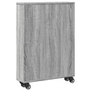 smal opbevaringsvogn 48x13x68 cm konstrueret træ grå sonoma-eg