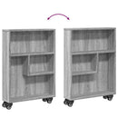 smal opbevaringsvogn 48x13x68 cm konstrueret træ grå sonoma-eg