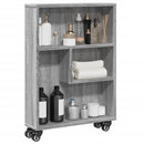 smal opbevaringsvogn 48x13x68 cm konstrueret træ grå sonoma-eg