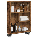 smal opbevaringsvogn 48x13x68 cm konstrueret træ gammelt træ