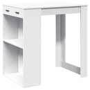 barbord 102x70x103,5 cm konstrueret træ hvid