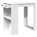 barbord 102x70x103,5 cm konstrueret træ hvid