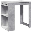 barbord 102x70x103,5 cm konstrueret træ betongrå