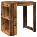 barbord 102x70x103,5 cm konstrueret træ gammelt trælook