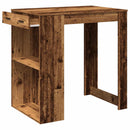 barbord 102x70x103,5 cm konstrueret træ gammelt trælook