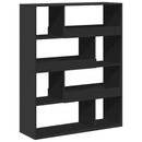 bogreol 100x33x125,5 cm konstrueret træ sort