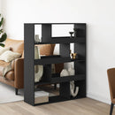 bogreol 100x33x125,5 cm konstrueret træ sort