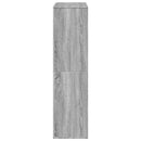 bogreol 100x33x125,5 cm konstrueret træ grå sonoma-eg