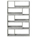bogreol 100x33x156,5 cm konstrueret træ betongrå