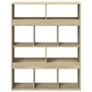 bogreol 100x33x125,5 cm konstrueret træ sonoma-eg
