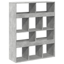 bogreol 100x33x125,5 cm konstrueret træ betongrå