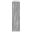 bogreol 100x33x125,5 cm konstrueret træ grå sonoma-eg