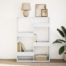 bogreol 100x33x135 cm konstrueret træ hvid