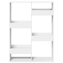 bogreol 100x33x135 cm konstrueret træ hvid