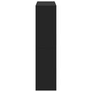 bogreol 100x33x135 cm konstrueret træ sort