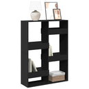 bogreol 100x33x135 cm konstrueret træ sort