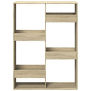 bogreol 100x33x135 cm konstrueret træ sonoma-eg