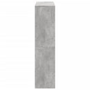 bogreol 100x33x135 cm konstrueret træ betongrå