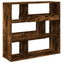rumdeler 100x33x94,5 cm konstrueret træ røget egetræsfarve