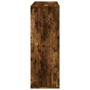 rumdeler 100x33x94,5 cm konstrueret træ røget egetræsfarve