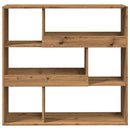 rumdeler 100x33x94,5 cm konstrueret træ egetræsfarve
