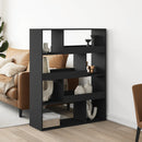 rumdeler 100x33x125,5 cm konstrueret træ sort