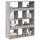 rumdeler 100x33x125,5 cm konstrueret træ grå sonoma-eg