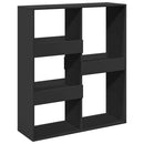 rumdeler 100x33x115 cm konstrueret træ sort